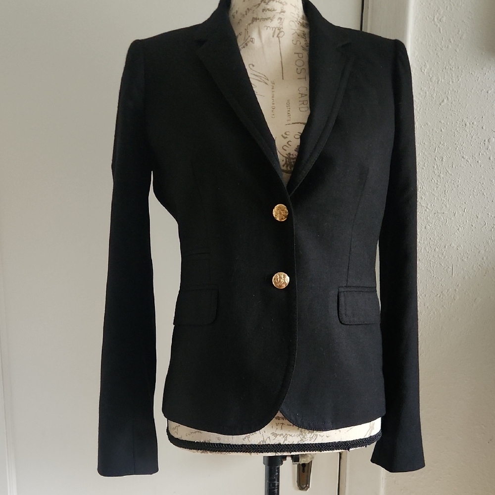 J.CREW Black Blazer with Gold Buttons